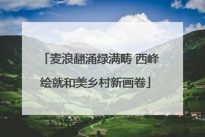 麦浪翻涌绿满畴 西峰绘就和美乡村新画卷