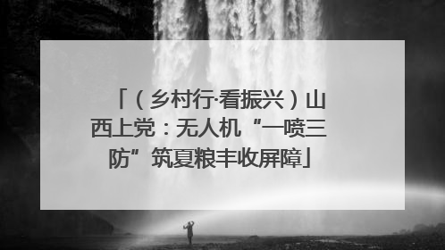（乡村行·看振兴）山西上党：无人机“一喷三防”筑夏粮丰收屏障