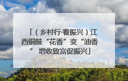 （乡村行·看振兴）江西铜鼓“花香”变“油香” 增收致富促振兴