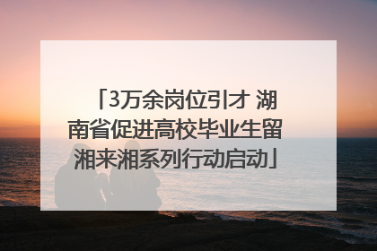 3万余岗位引才 湖南省促进高校毕业生留湘来湘系列行动启动