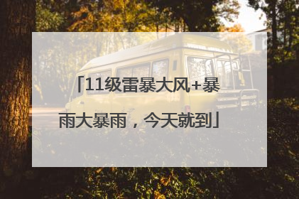 11级雷暴大风+暴雨大暴雨，今天就到