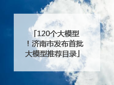 120个大模型！济南市发布首批大模型推荐目录