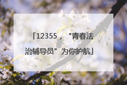 12355，“青春法治辅导员”为你护航
