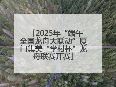 2025年“端午全国龙舟大联动”厦门集美“学村杯”龙舟联赛开赛