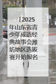 2025年山东省青少年成语经典故事会潍坊地区选拔赛开始报名！