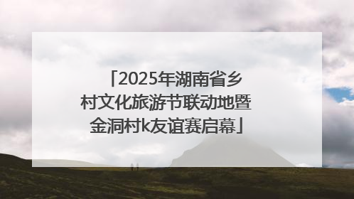 2025年湖南省乡村文化旅游节联动地暨金洞村k友谊赛启幕