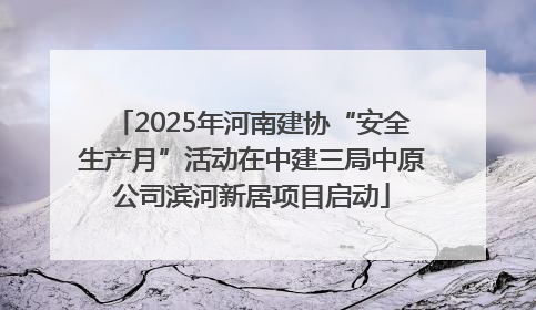 2025年河南建协“安全生产月”活动在中建三局中原公司滨河新居项目启动