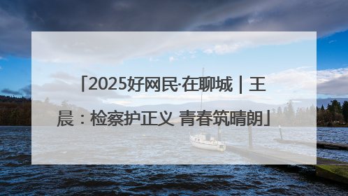 2025好网民·在聊城｜王晨：检察护正义 青春筑晴朗