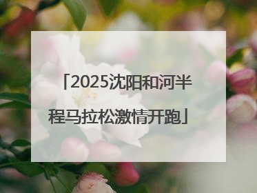 2025沈阳和河半程马拉松激情开跑