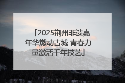 2025荆州非遗嘉年华燃动古城 青春力量激活千年技艺