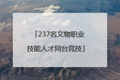 237名文物职业技能人才同台竞技