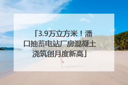 3.9万立方米！潘口抽蓄电站厂房混凝土浇筑创月度新高