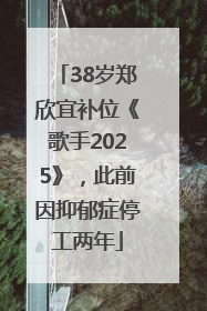 38岁郑欣宜补位《歌手2025》，此前因抑郁症停工两年