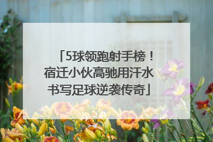5球领跑射手榜！宿迁小伙高驰用汗水书写足球逆袭传奇