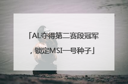 AL夺得第二赛段冠军，锁定MSI一号种子