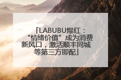 LABUBU爆红：“情绪价值”成为消费新风口，激活顺丰同城等第三方即配